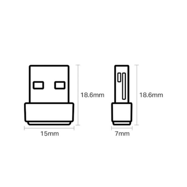 Alternative view of Adaptador Usb Wireless S/Fio Ac600 Archer T2U Nano