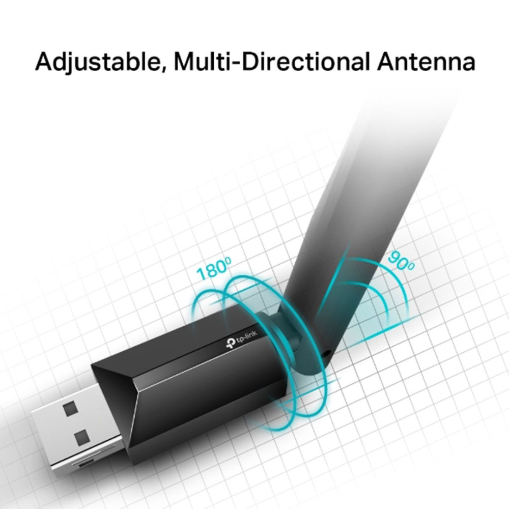Adaptador Usb Wireless S/Fio Ac600 Archer T2U Plus - Imagem 5