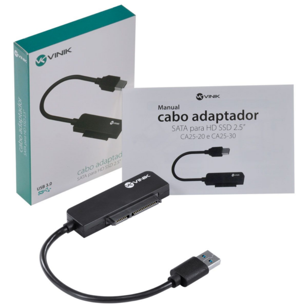 Alternative view of Cabo Adaptador Sata Para Hd Ssd 2.5" Usb 3.0 - Ca25-30