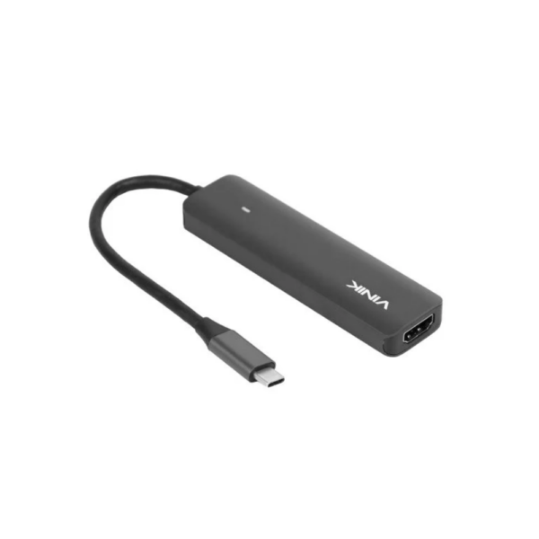 Alternative view of Hub Usb Tipo-C 5 Em 1 - 2X Usb 3.0 + Hdmi 4K + Type C Pd 100W + Tipo-C - Hv51C