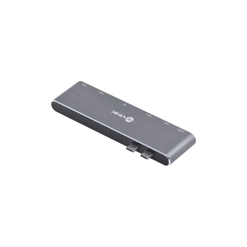 Hub Usb Tipo-C 7 Em 2 - 2X Usb 3.0 + Leitor De Cartão Sd Tf + Hdmi + Thunderbolt 3 + Power Delivery 100W - Hc-72 - Imagem 2