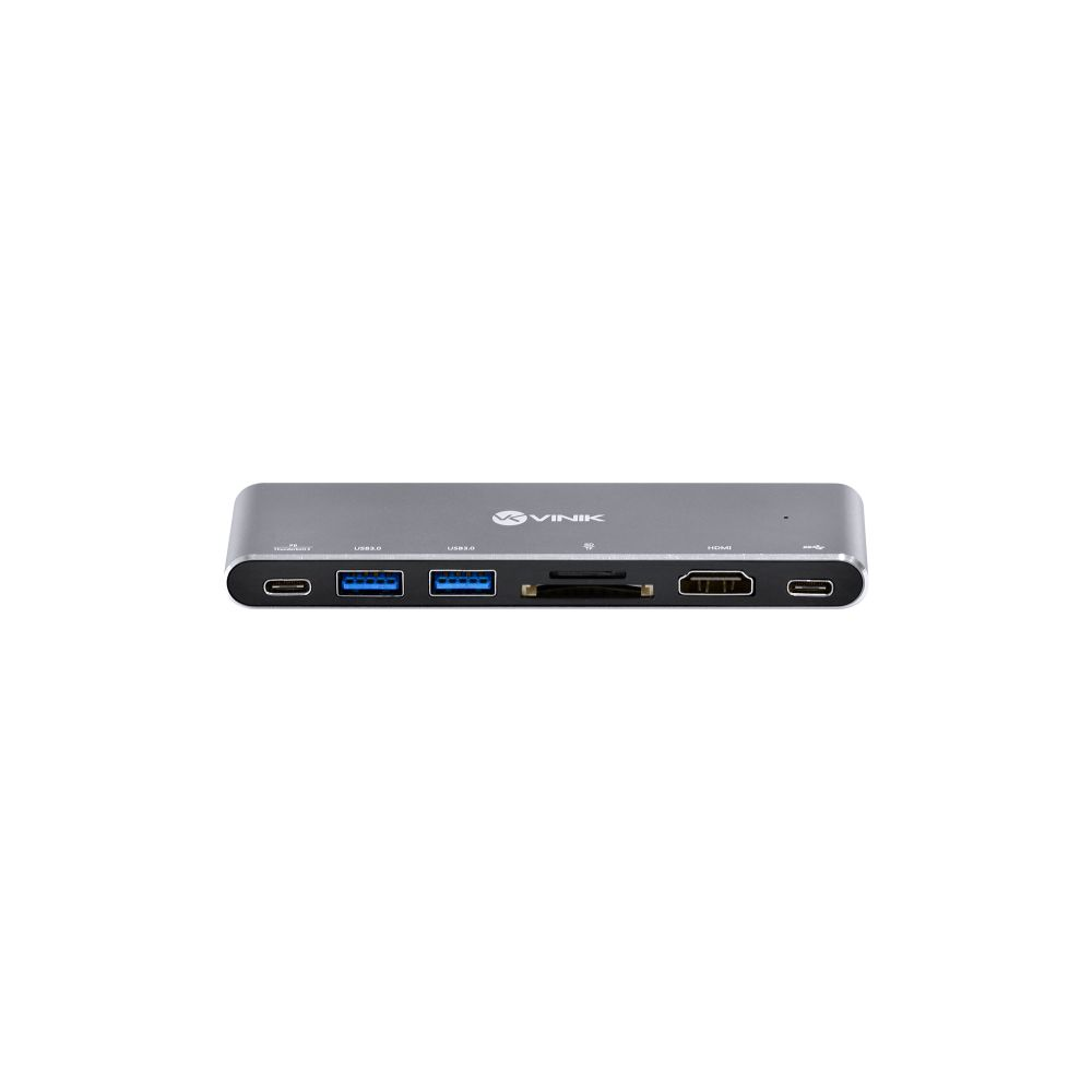 Hub Usb Tipo-C 7 Em 2 - 2X Usb 3.0 + Leitor De Cartão Sd Tf + Hdmi + Thunderbolt 3 + Power Delivery 100W - Hc-72 - Imagem 3