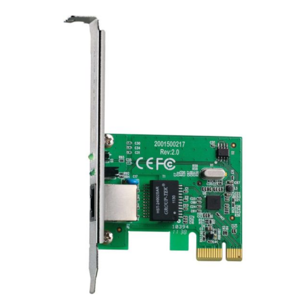Placa De Rede 10/100/1000 Pci-E Prv1000E Com Suporte Low Profile