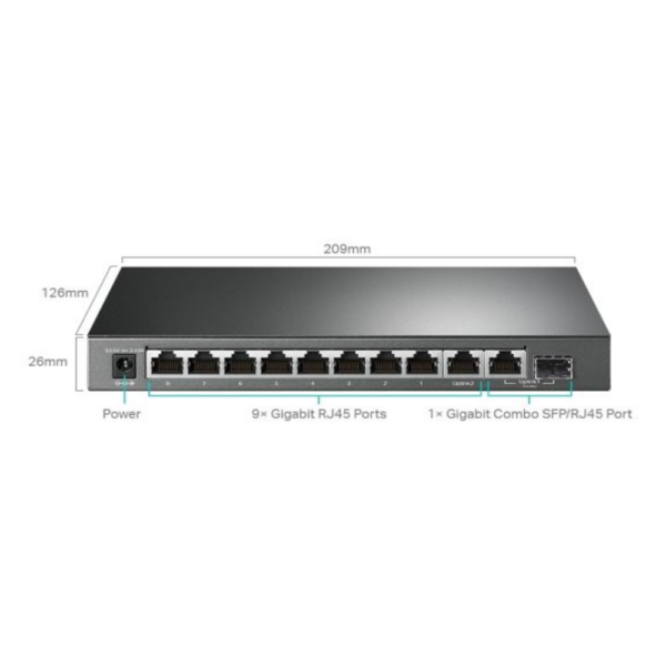 Alternative view of Switch Gigabit Easy C/ 10 P (8 Poe) Tl-Sg1210Mpe Smb
