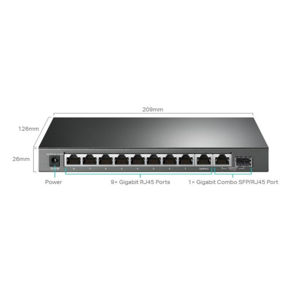 Switch Gigabit Easy C/ 10 P (8 Poe) Tl-Sg1210Mpe Smb - Imagem 2