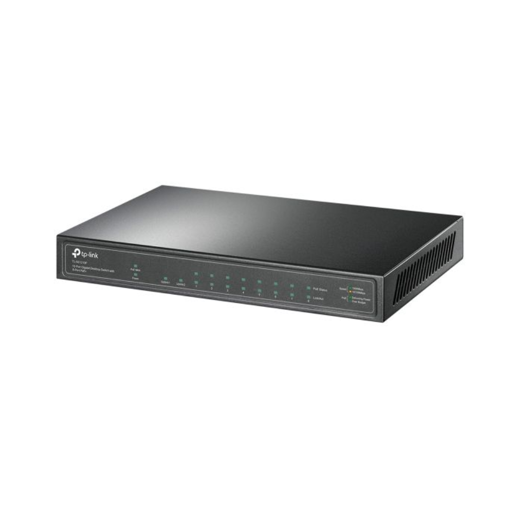 Switch Gigabit 10 Portas C/ 8 Portas Poe+ Tl-Sg1210P Smb