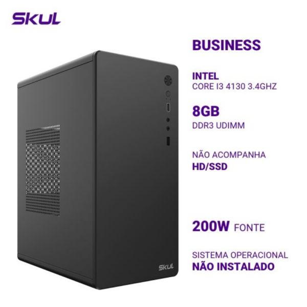 Computador B300 Core I3 4130 3.4Ghz Mem 8Gb Ddr3 Sem Hd/Ssd Fonte 200W