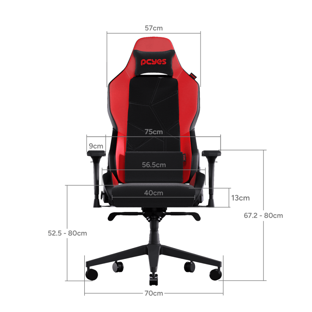 Cadeira Gamer Ergonomica Pcyes Sentinel Red Magma - Pcstl-Vm - Imagem 5
