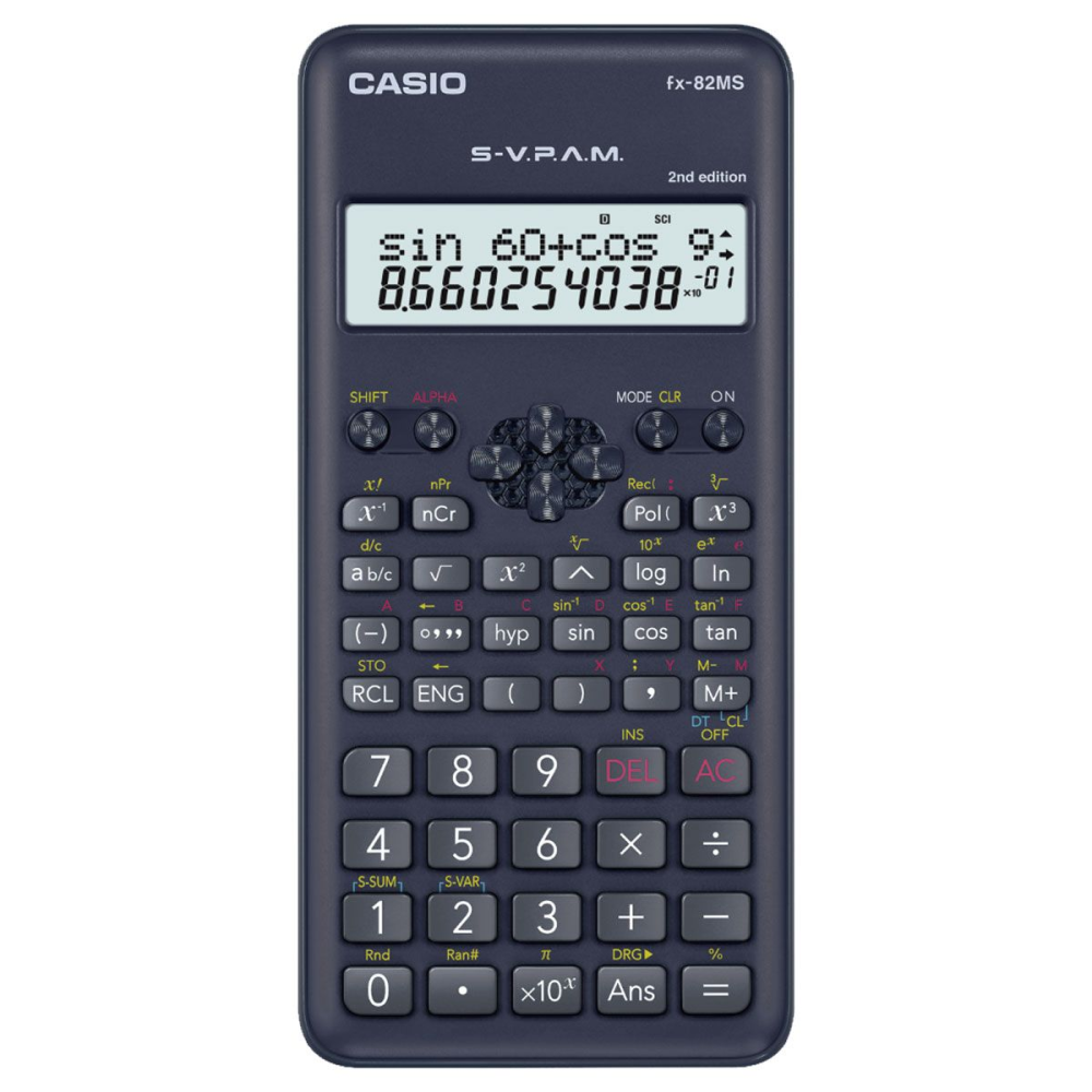 Calculadora Cientifica 12 Dígitos Preta - Fx-82Ms-2-W4-Dh