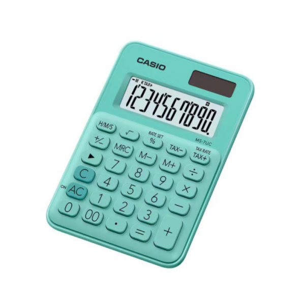 Calculadora De Mesa 10 Dígitos Verde - Ms-7Uc-Gn-W-Dc