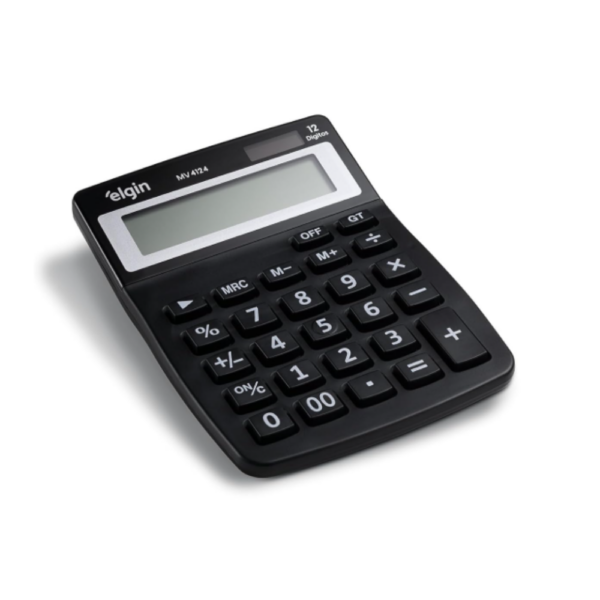 Calculadora De Mesa 12 Dígitos Mv-4124 Preta