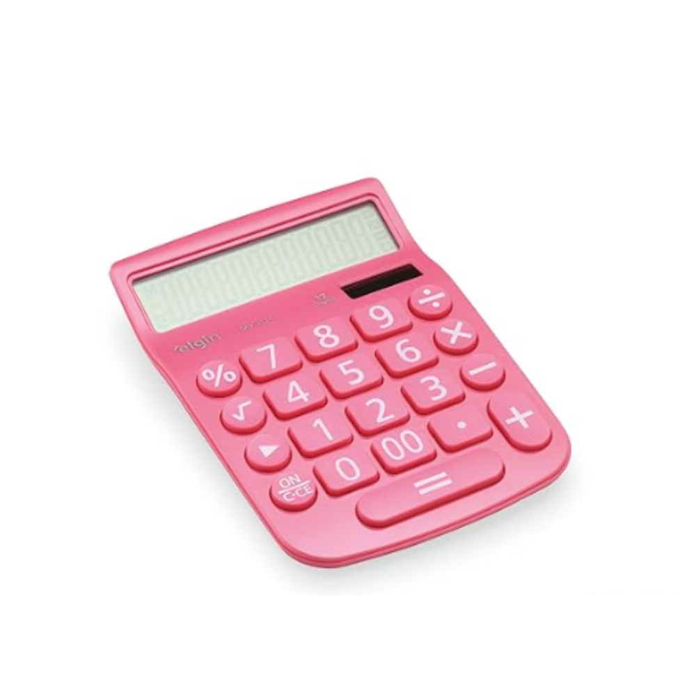 Calculadora De Mesa 12 Dígitos Mv-4130 Rosa