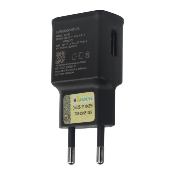 Alternative view of Carregador 15W Cabo Usb-C 1M Preto - Sa44181Kit