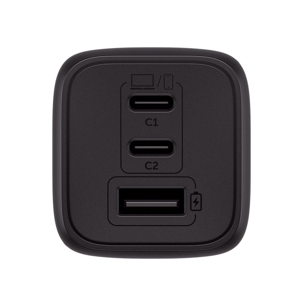 Carregador Ultrarrapido 65W C/ 3 Portas Usb (1 Usb-A + 2 Usb-C) Gan Ec21 4820190 - Imagem 3
