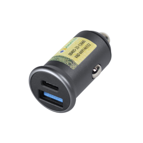 Alternative view of Carregador Veicular 48W Com 2 Saídas 1 Saída Usb 12V E 1 Saída Tipo-C 9V