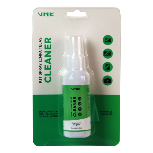 Kit Spray Limpa Telas 60Ml + Flanela Vk Cleaner Vinik - Vkkit60
