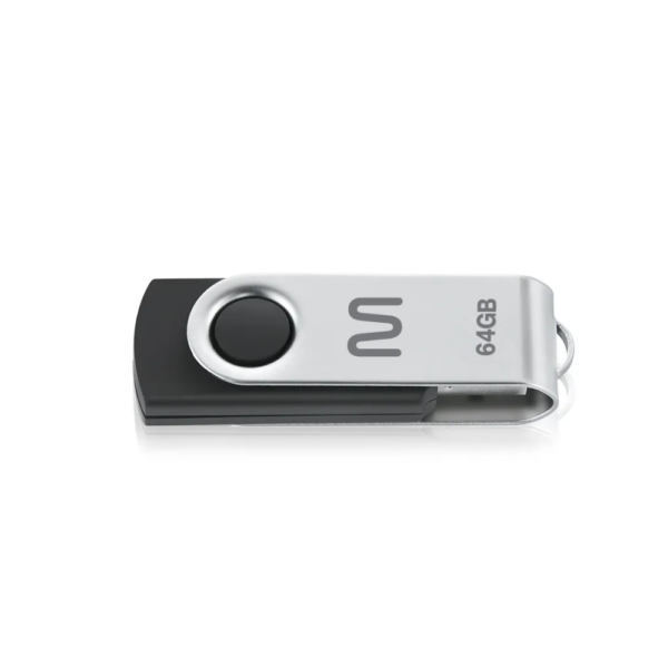 Alternative view of Pen Drive 64Gb Twist2 Preto/Prata Pd590