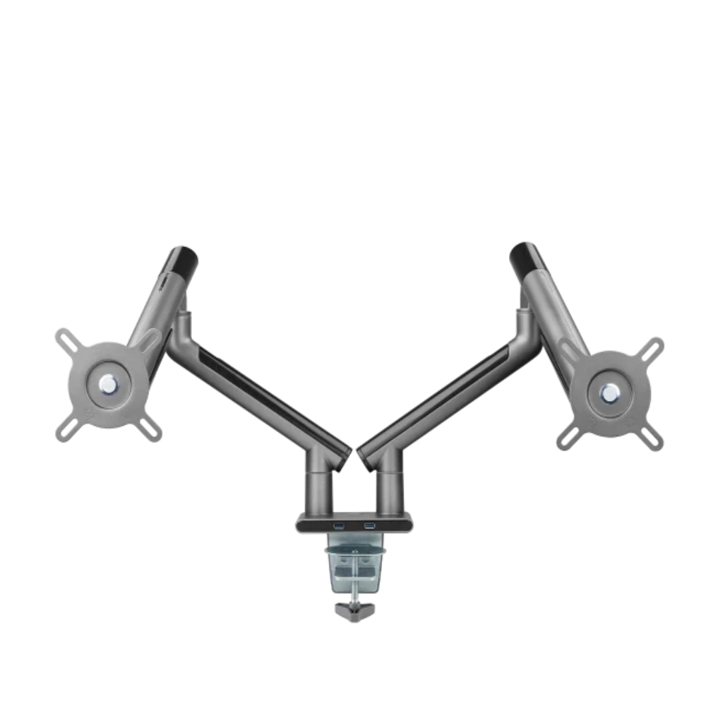 Suporte Articulado C/ Mola Para 2 Monitores- 17-32" C/ 2X Usb 3.0 - Cinza - Sm-015Gd - Imagem 3