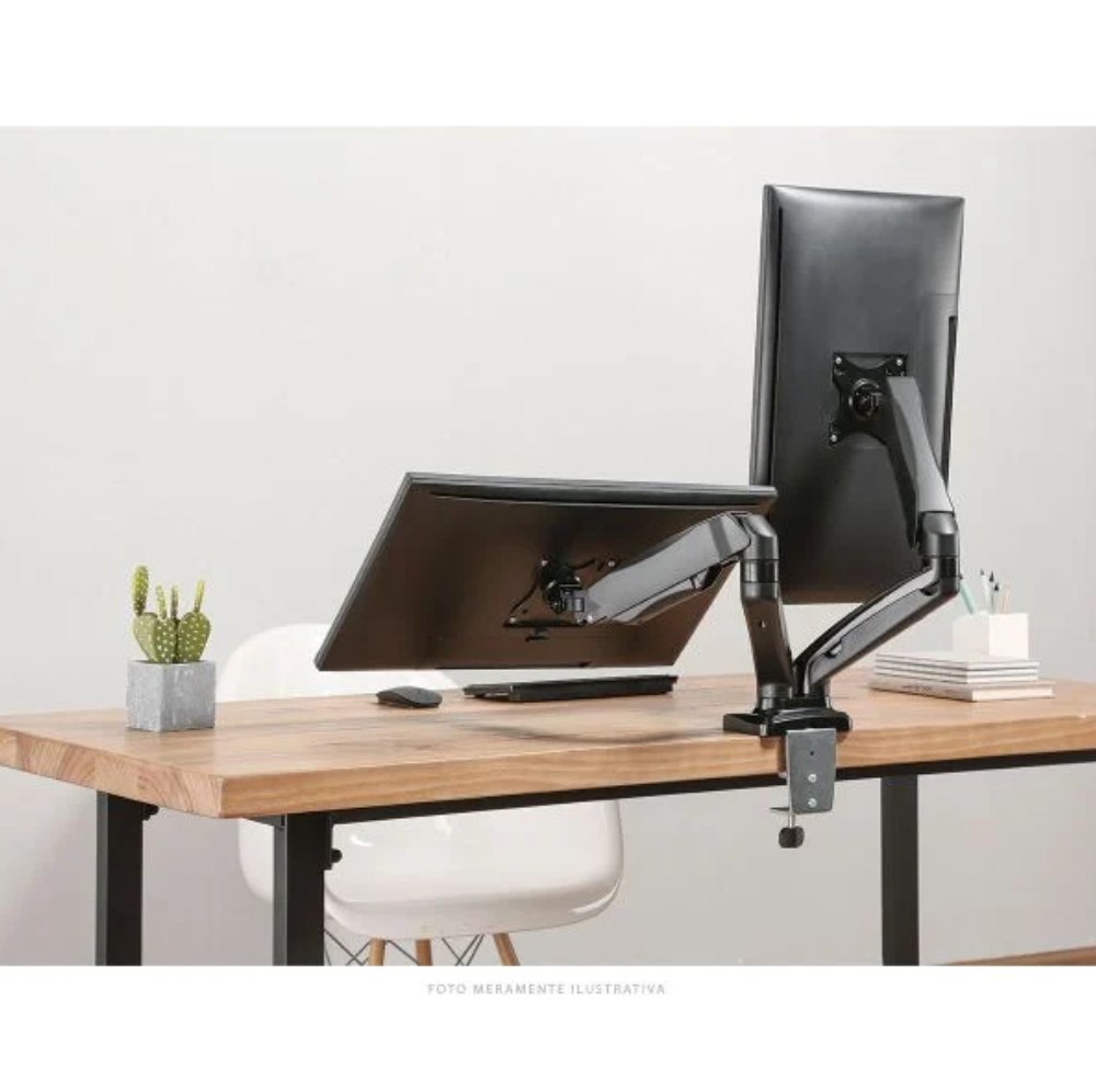 Suporte Articulado Para 2 Monitores De 17 A 32" C/ Pistão A Gás - Sm-341B - Imagem 4