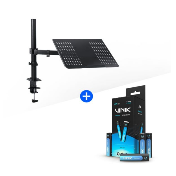 Suporte Articulado Para Notebook De Até 15.6" E Adaptador Para Monitor De 13 A 32" – Smn600 + Pilha Comum AAA Tubo C/40 1.5V 200 Mah - Vp3At40C – Vini