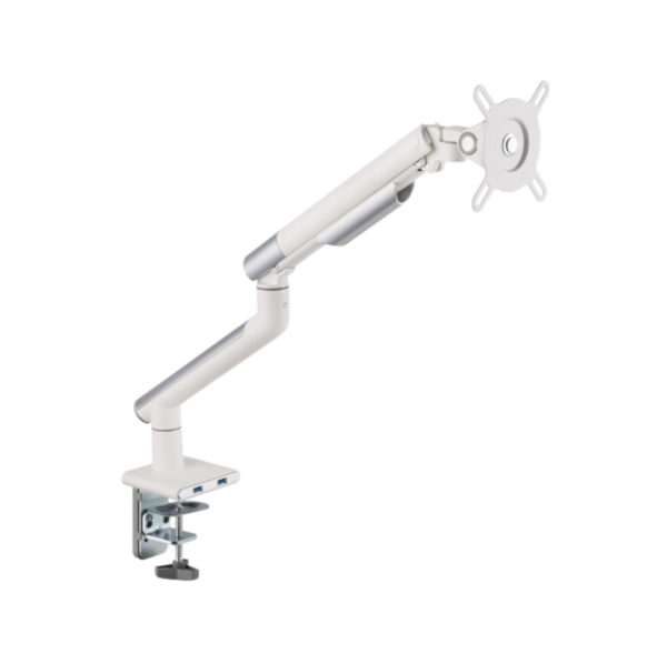 Suporte De Monitor Articulado C/ Mola Mecânica 17'' A 32'' C/ Usb 3.0 - Branco - Sm-049B