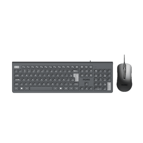 Combo Teclado E Mouse Usb Pcyes Soft Preto - Cmbsfbk