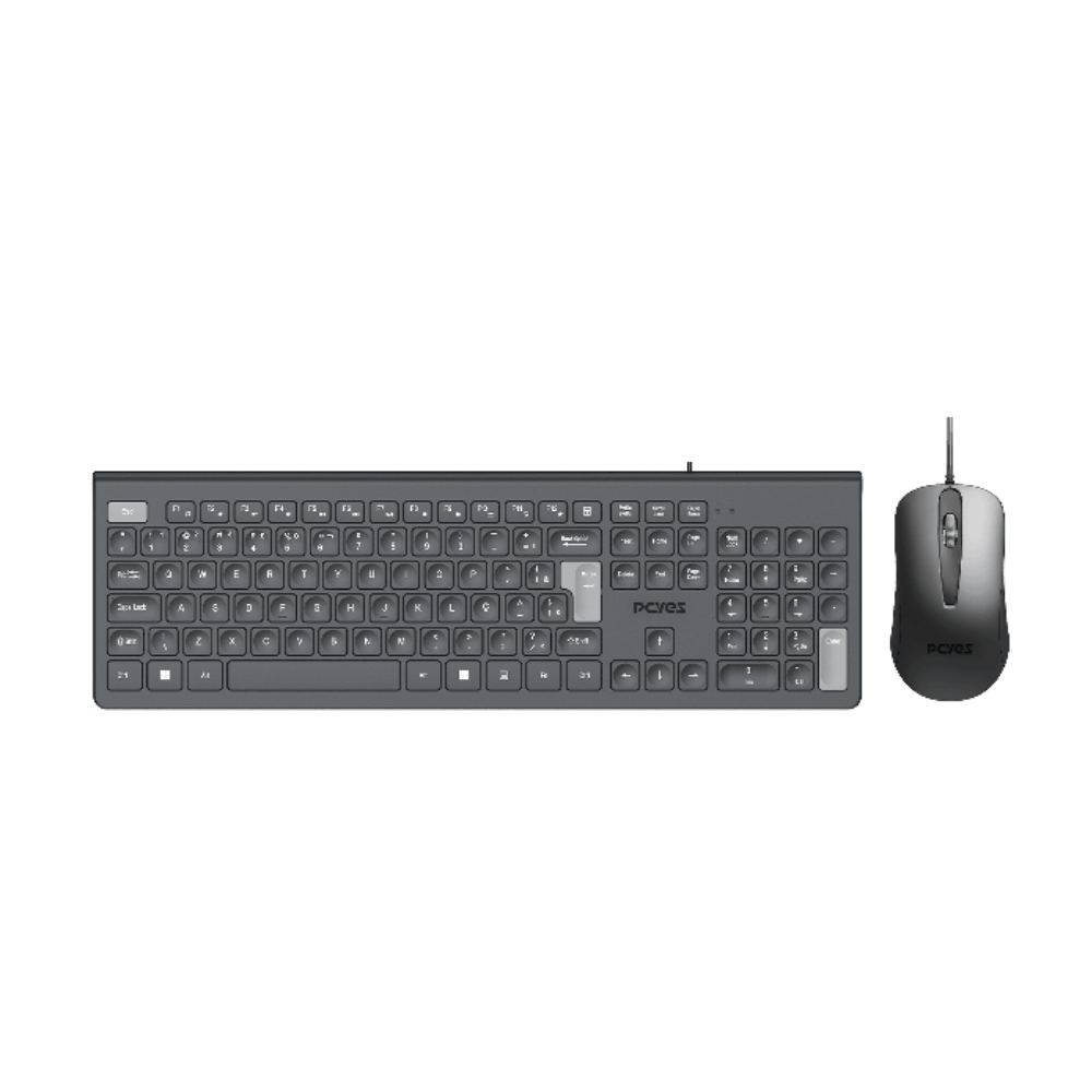 Combo Teclado E Mouse Usb Pcyes Soft Preto - Cmbsfbk