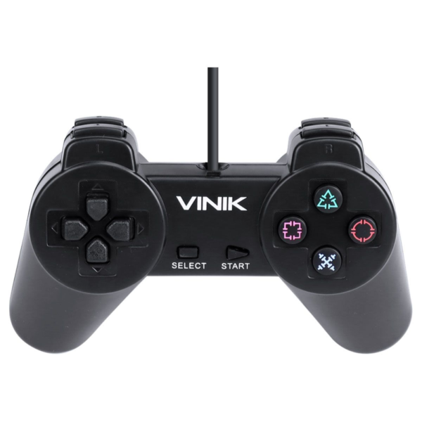 Controle Pc Usb Ps1/Playstation 1 Preto - Retrô - Vinik Play 1 Preto