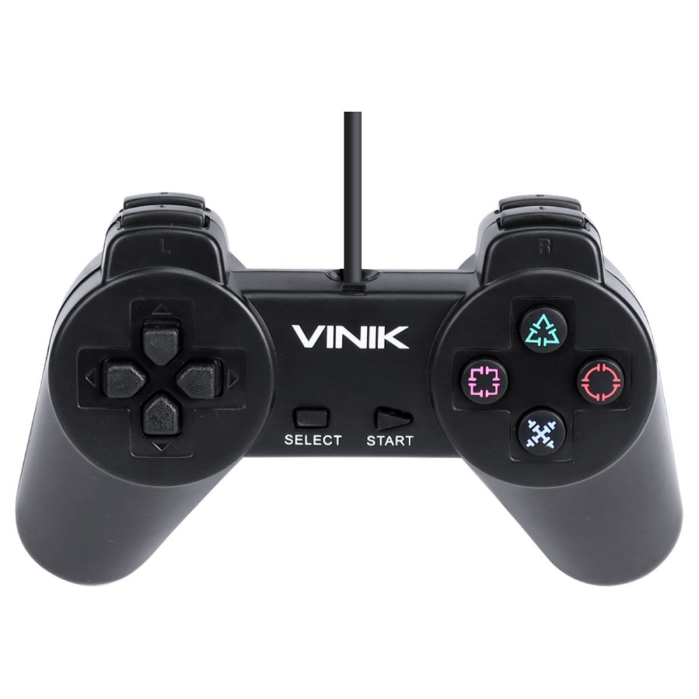Controle Pc Usb Ps1/Playstation 1 Preto - Retrô - Vinik Play 1 Preto