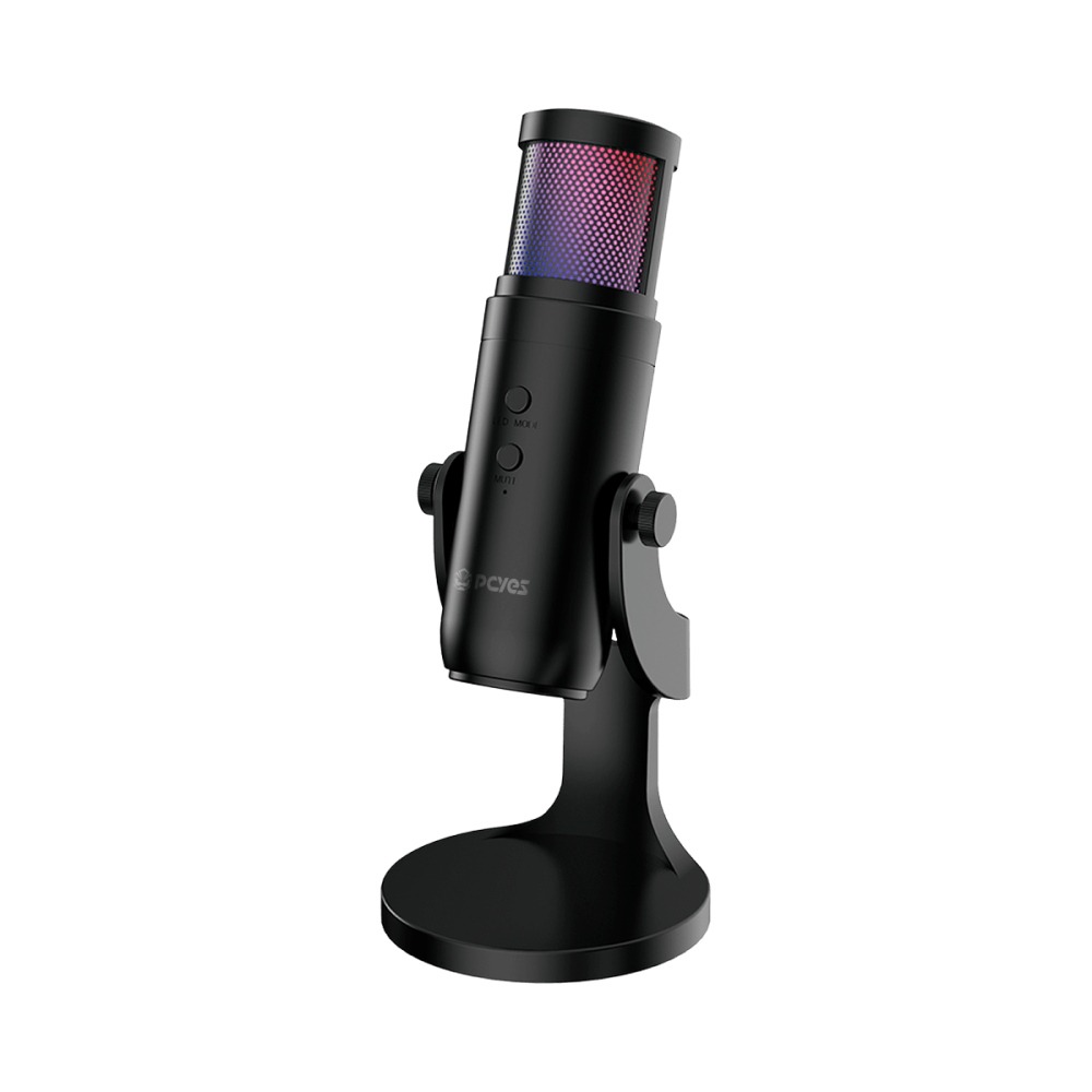 Microfone Gamer Condensador Pcyes Hylia Rgb Usb - Mghyrgb