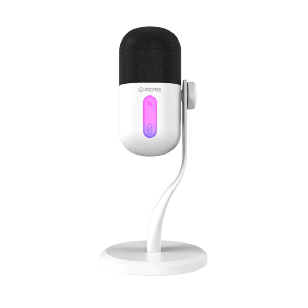 Alternative view of Microfone Gamer Condensador Pcyes Volini White Ghost Rgb Usb - Mgvlnwg