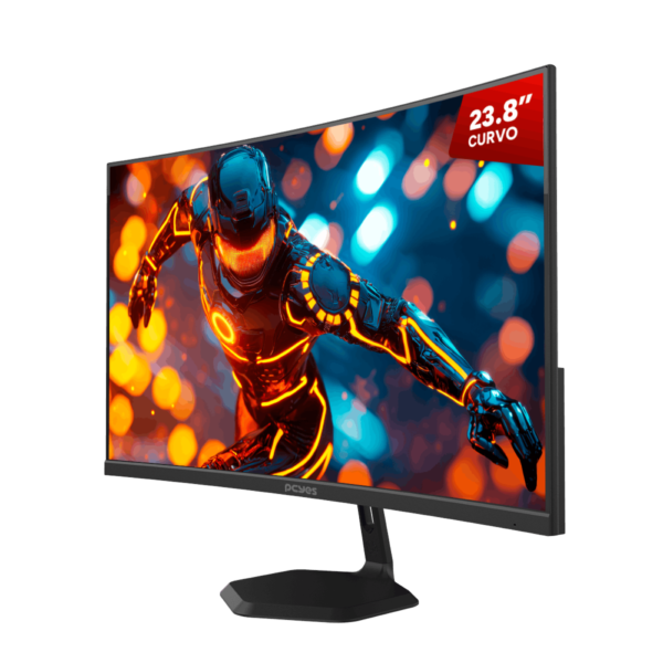 Monitor Gamer Pcyes O-Creed O23C 23.8" Curvo Fhd Va 180Hz 1Ms Hdmi/Dp Freesync Black Vulcan Pmgo23C180Bv