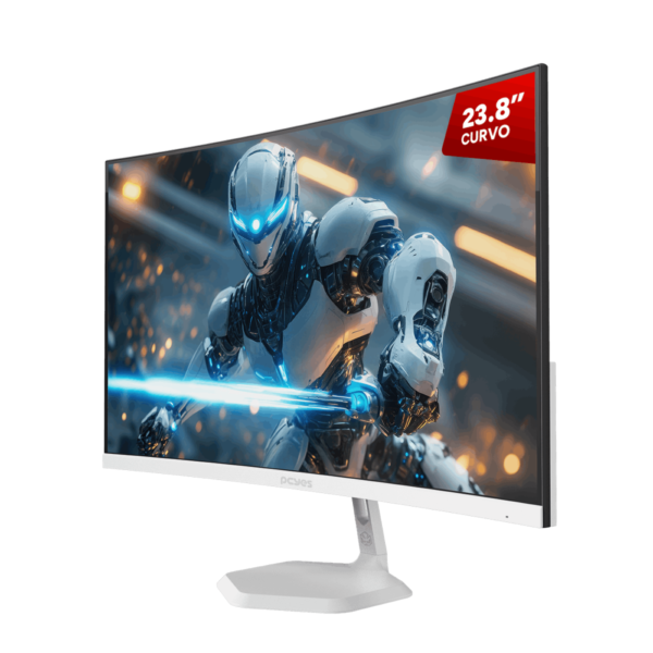 Monitor Gamer Pcyes Quartzo Q23C 23.8" Curvo Fhd Va 100Hz 5Ms Hdmi/Vga Freesync White Ghost Pmgq23C100Wg