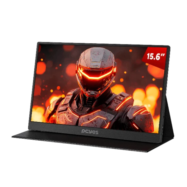 Monitor Portátil Pcyes Quartzo Q15F 15,6" Flat Fhd Ips 60Hz 5Ms Mini Hdmi/Usb Type-C Black Vulcan Pmpq15F60Bv