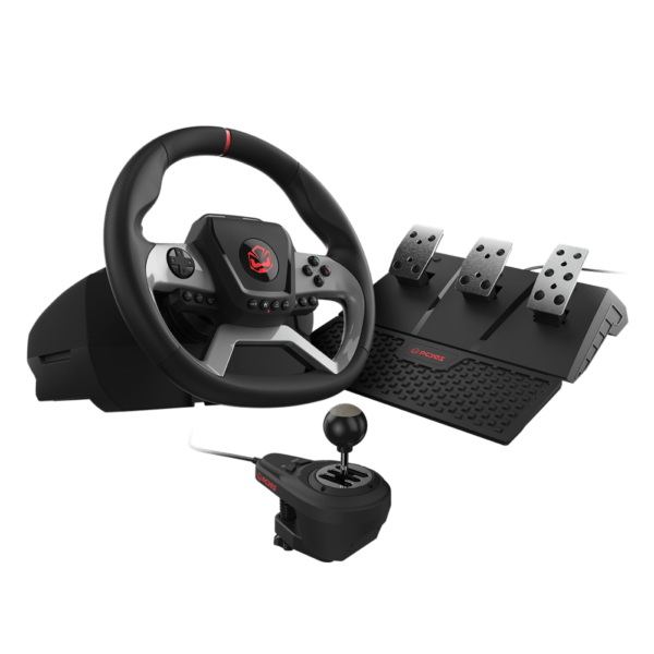 Volante Pcyes W270 Para Pc, Xbox E Playstation 4, Force Feedback, Pedais E Câmbio - W270
